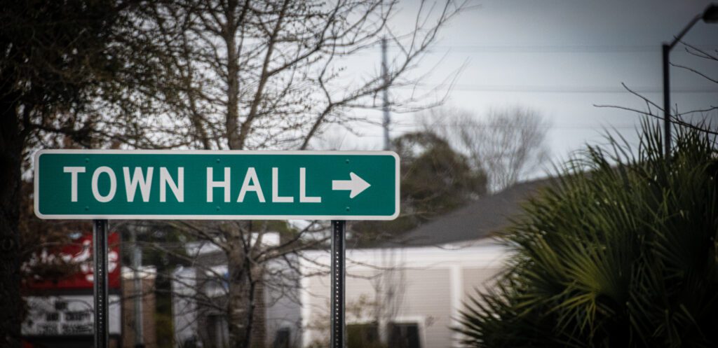 Town Hall Sign