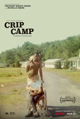 Movie poster showing two teenagers outside by a country road. One is a wheelchair user.